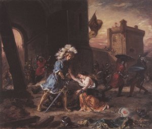 Eugène_Delacroix_-_1860_-_Amadis_Delivers_Princess_Olga_from_Galpans_Castle